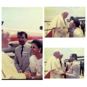 Adela Char y Fuad Char recibiendo al Papa - x.com