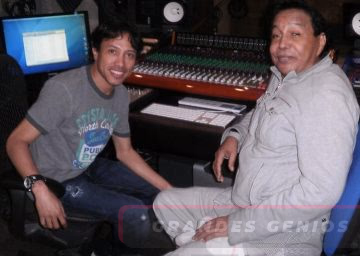 Carlos Huertas Jr en el estudio con Diomedes Díaz - lachachara.org