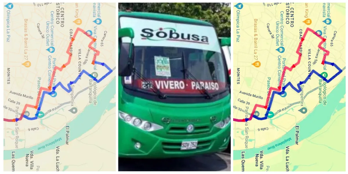 Recorrido Ruta de Bus Sobusa Vivero Paraíso