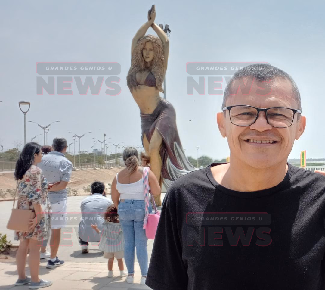 Yino Márquez y su Estatua de Shakira en el Malecón de Barranquilla - lachachara.org