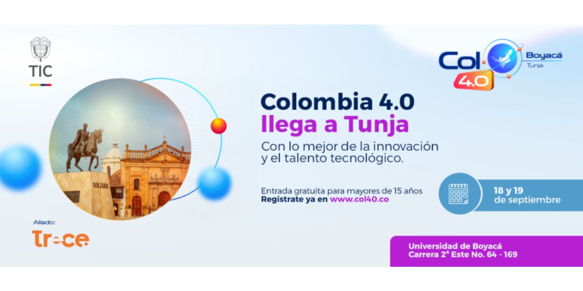 Tunja será sede de Colombia 4.0 en Boyacá