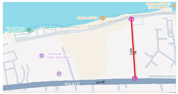 Mapa de Giro de Rigo Barranquilla 2 de Noviembre 2025