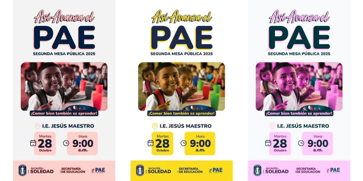 Soledad realiza segunda mesa pública del PAE para fortalecer la transparencia