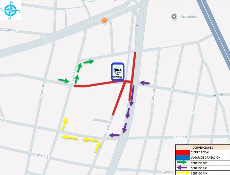 carrera 53 con calles 47 y 45