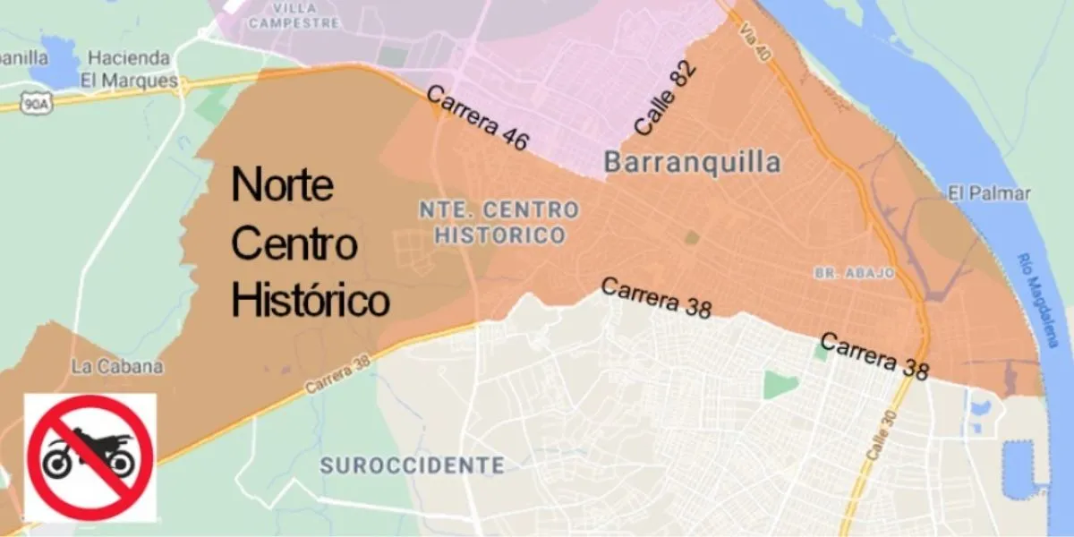Continúan las restricciones para motociclistas en Barranquilla hasta 2026
