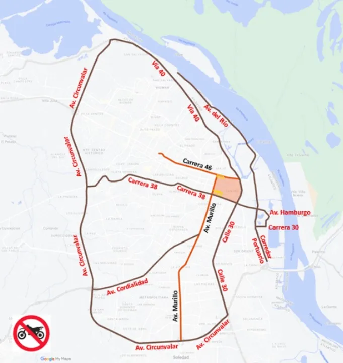 Mapa Prohibición Zona Centro