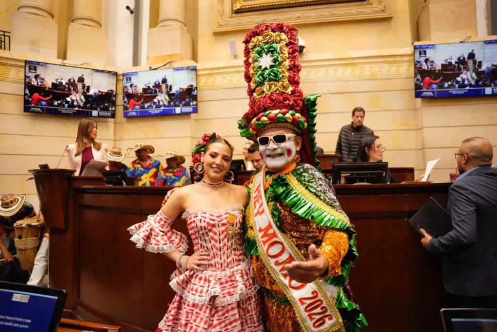 Congreso exalta a reyes del Carnaval de Barranquilla 2026 Rey Momo y la Reina del Carnaval 2026 Michelle Char en el Congreso