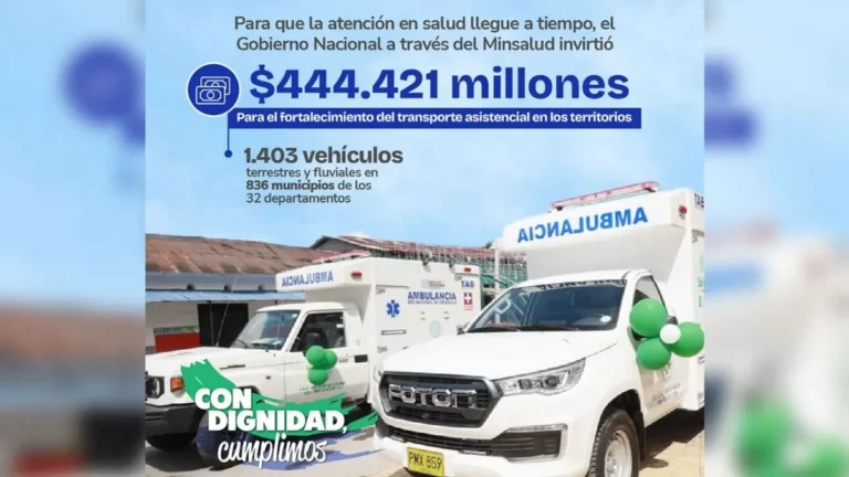 1.400 ambulancias reforzarán la atención médica en Colombia
